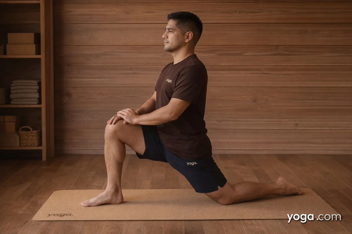 Low Lunge with Left Leg Straight (Añjaneyāsana)